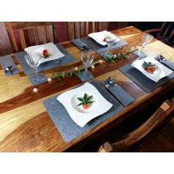 Placemat set for table, Table mats decoration made of felt 2 or 4 sets