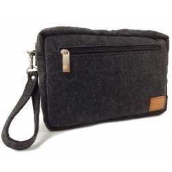 Venetto small Men's Wallet Handbag Bag Felt Handmade Organizer for Documents, Travel, ID