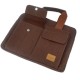 Business bag document bag handbag handmade men women with leather applications