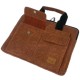 Business bag document bag handbag handmade men women with leather applications