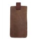Ledertasche  Hülle Tasche für Smartphone Handytasche aus Leder Nubuk braun