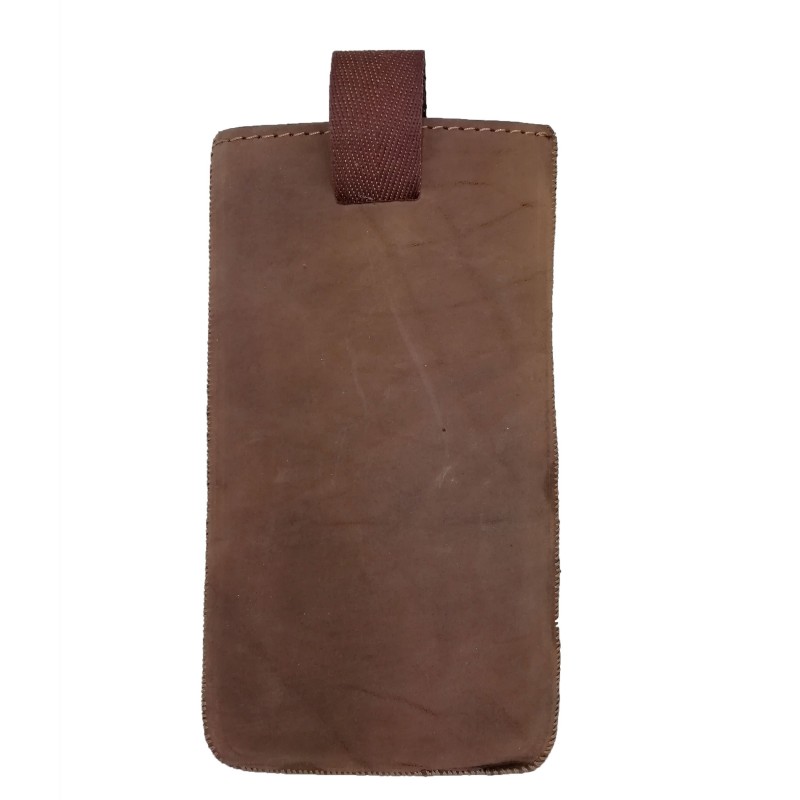 Ledertasche Hülle Tasche Smartphone Handytasche aus Leder Nubuk braun