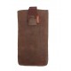 Ledertasche  Hülle Tasche für Smartphone Handytasche aus Leder Nubuk braun