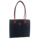 Filztasche  mit Lederhenkel Shopper Damentasche Handtasche Einkaufstasche Shopping bag für Damen
