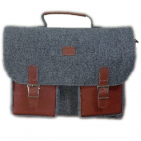 Business bag handmade Shoulder bag Document bag briefcase handbag bag men women with leather applications