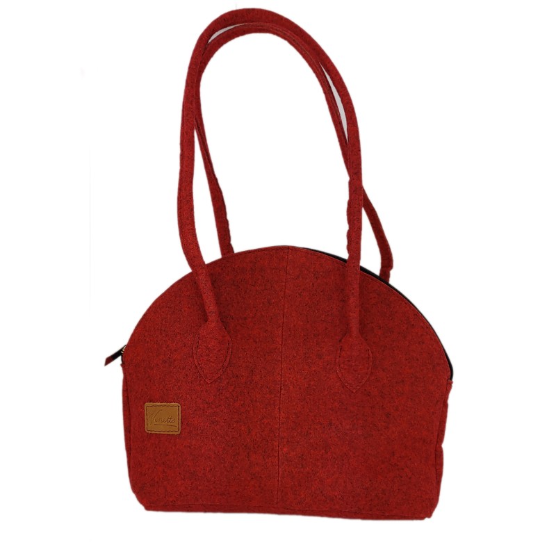 Shopper Bag Tasche Handtasche Damentasche aus Filz mit Klappe 