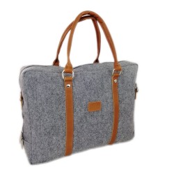 Business bag document bag handbag handmade men women with leather applications for 13" Macbook