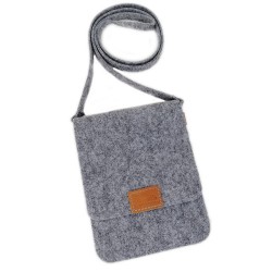 Kleine Umhängetasche Freizeit Schultertasche Handtasche Tasche unisex corssbag mit Leder-Applikation