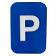Parking sign made of wood