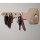 Schlüsselbrett  aus Holz Halter für Schlüssel Halterung in Schlüsselform aus Multiplex Birke 15mm
