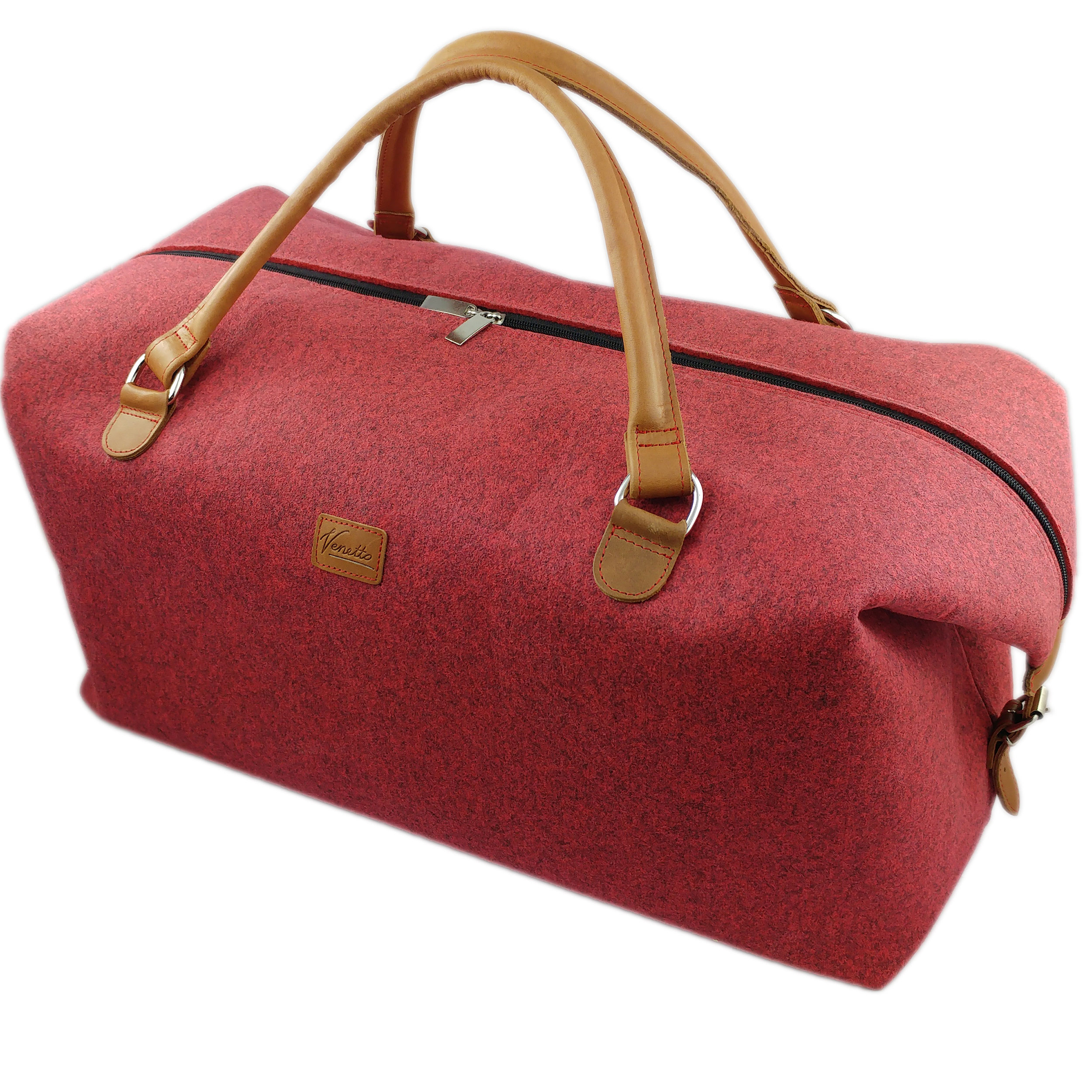 shoulder bag red handmade